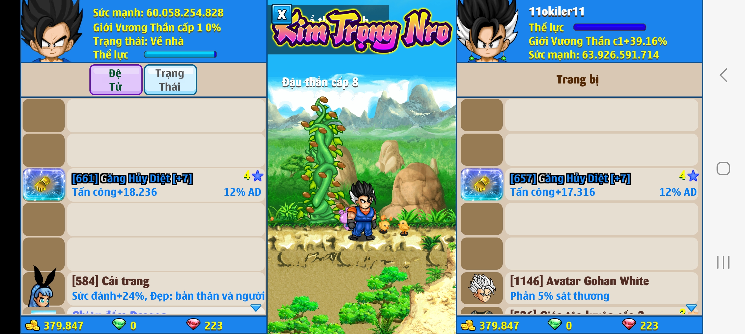 Nick Ngọc Rồng Online VIP giá rẻ, NickDaoquan.Vn, Shop Nick Ngọc Rồng