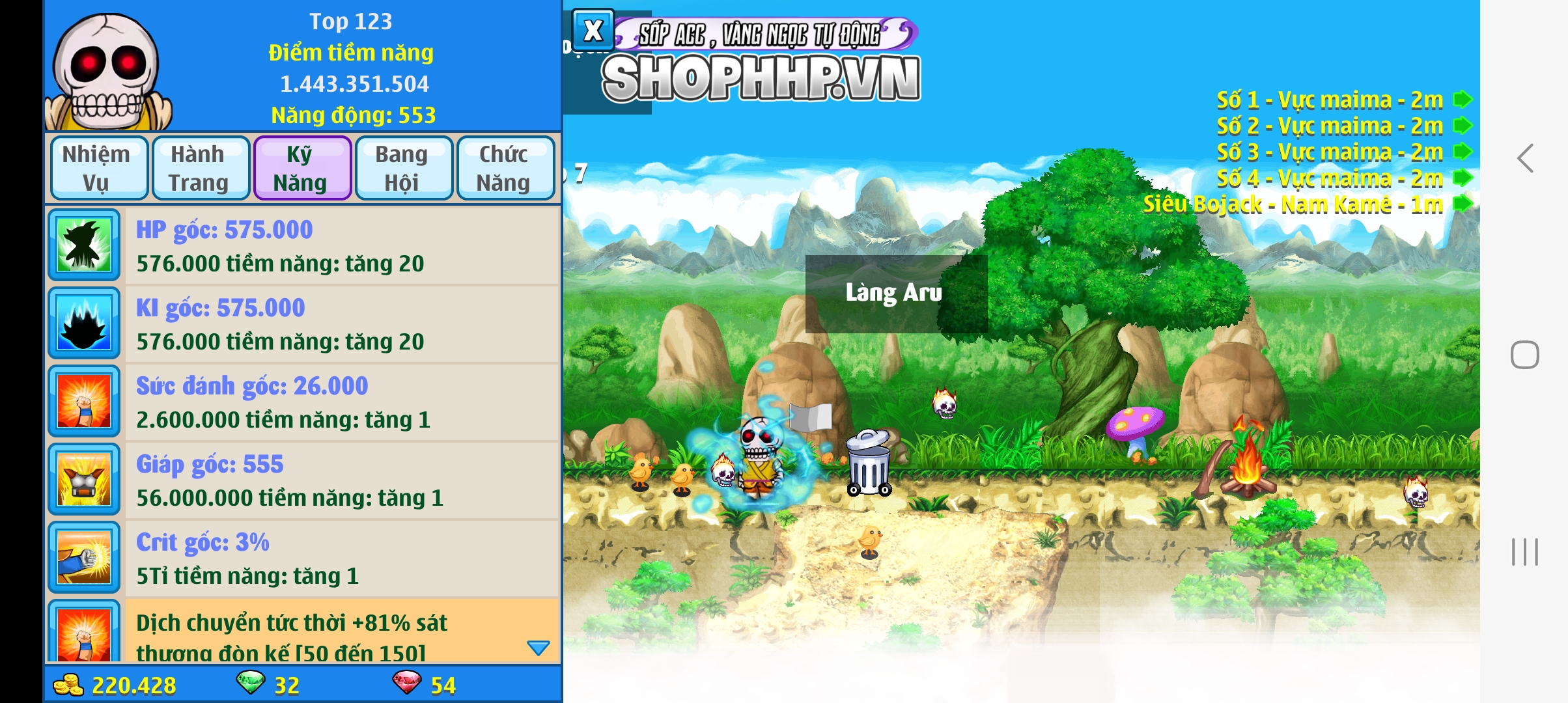 Nick Ngọc Rồng Online VIP giá rẻ, NickDaoquan.Vn, Shop Nick Ngọc Rồng