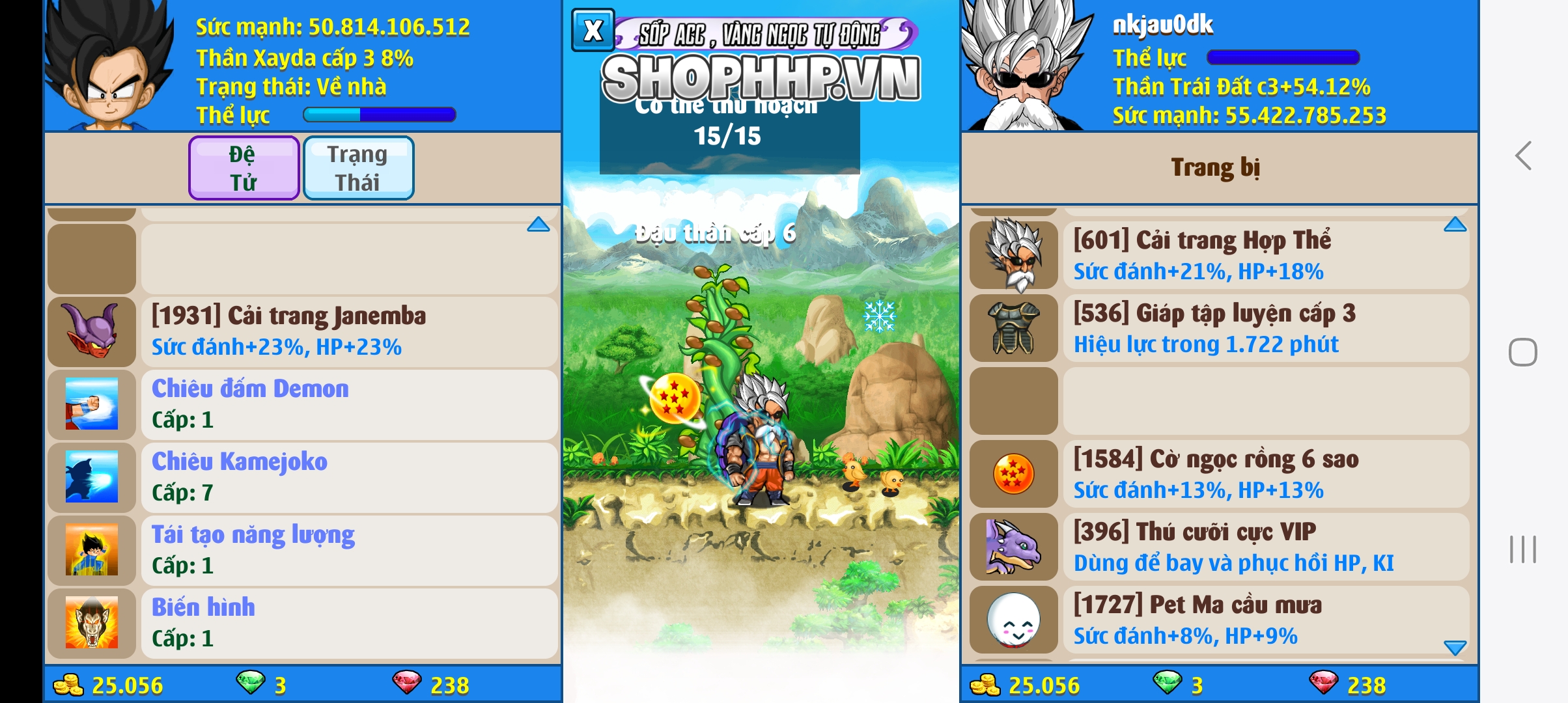 Nick Ngọc Rồng Online VIP giá rẻ, NickDaoQuan.Com, Shop Nick Ngọc Rồng