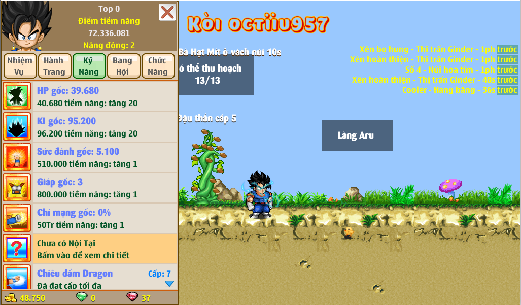 Nick Ngọc Rồng Online VIP giá rẻ, NickDaoquan.Vn, Shop Nick Ngọc Rồng