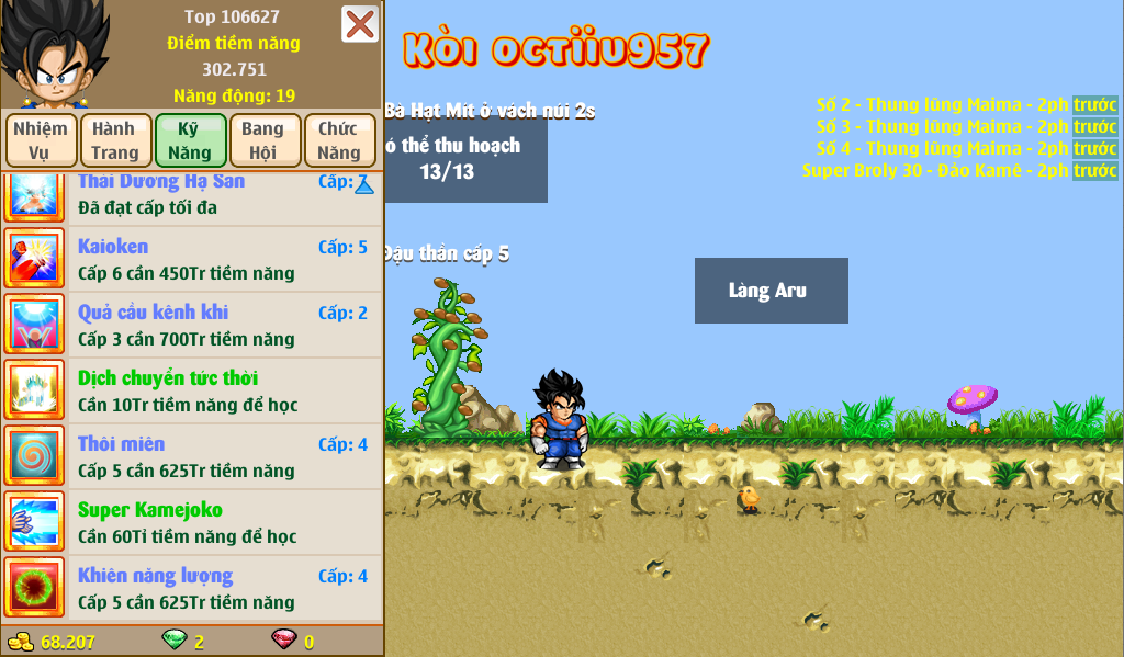 Nick Ngọc Rồng Online VIP giá rẻ, NickDaoquan.Vn, Shop Nick Ngọc Rồng