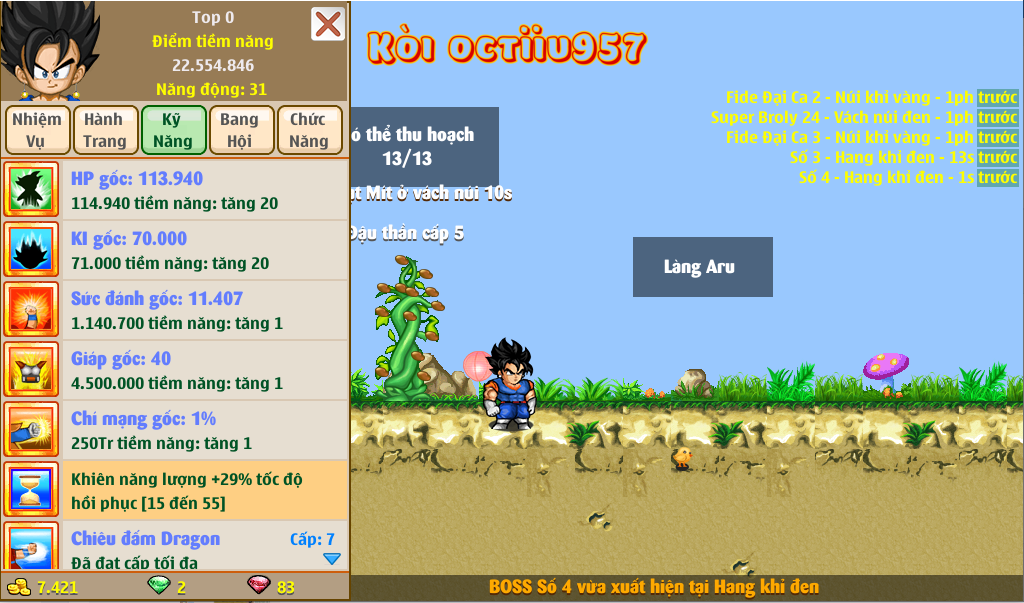 Nick Ngọc Rồng Online VIP giá rẻ, NickDaoquan.Vn, Shop Nick Ngọc Rồng