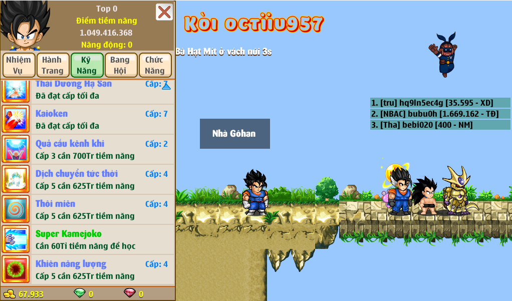 Nick Ngọc Rồng Online VIP giá rẻ, NickDaoQuan.Com, Shop Nick Ngọc Rồng