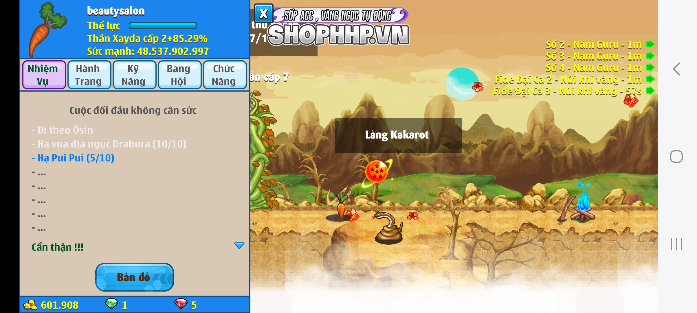 Nick Ngọc Rồng Online VIP giá rẻ, NickDaoQuan.Com, Shop Nick Ngọc Rồng