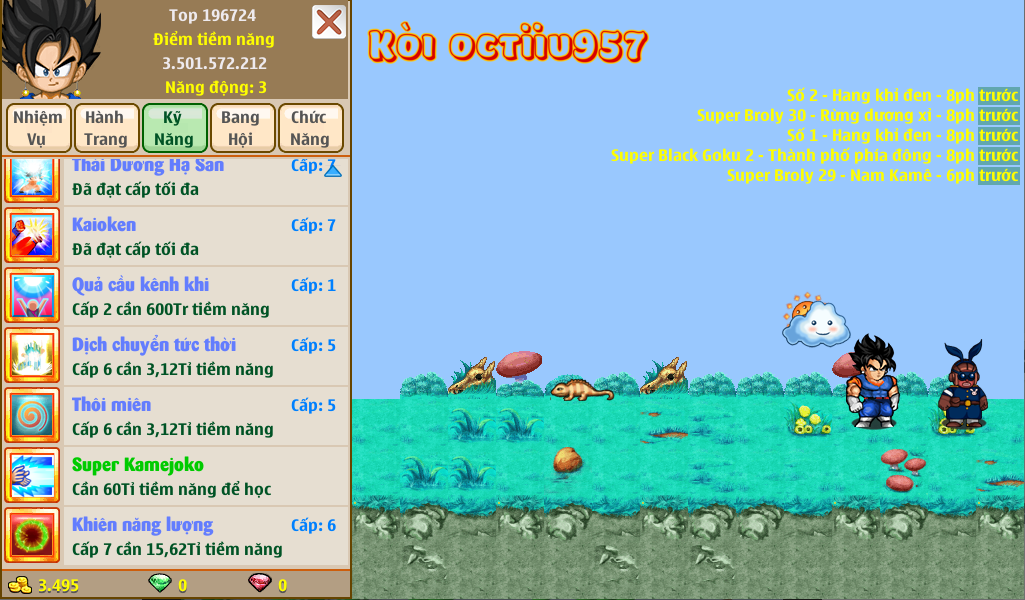 Nick Ngọc Rồng Online VIP giá rẻ, NickDaoquan.Vn, Shop Nick Ngọc Rồng