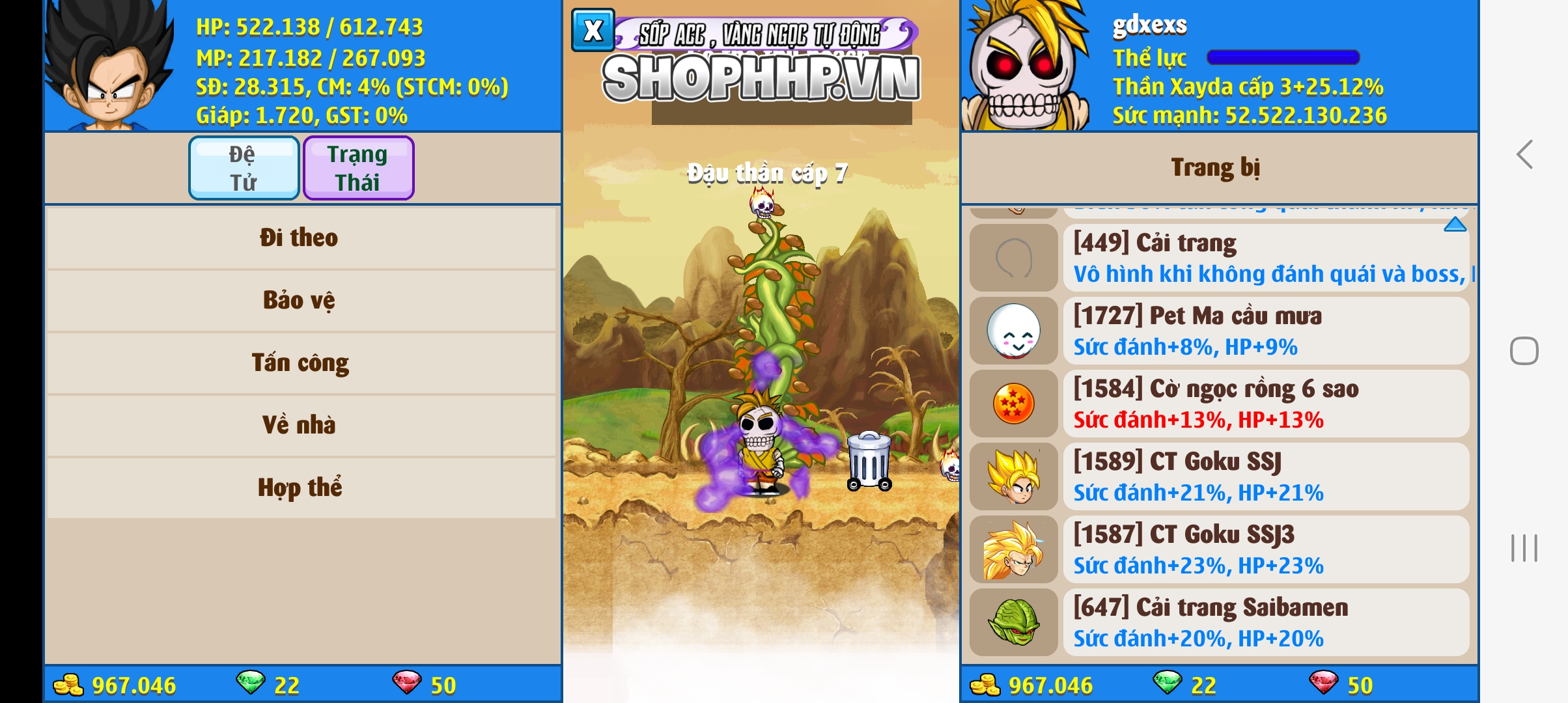 Nick Ngọc Rồng Online VIP giá rẻ, NickDaoquan.Vn, Shop Nick Ngọc Rồng