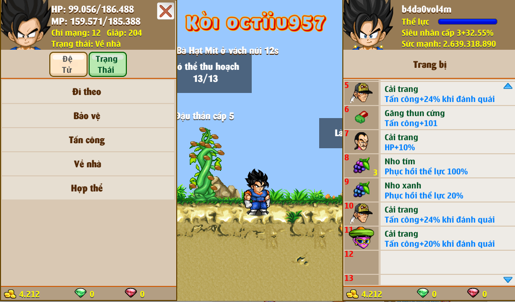 Nick Ngọc Rồng Online VIP giá rẻ, NickDaoquan.Vn, Shop Nick Ngọc Rồng