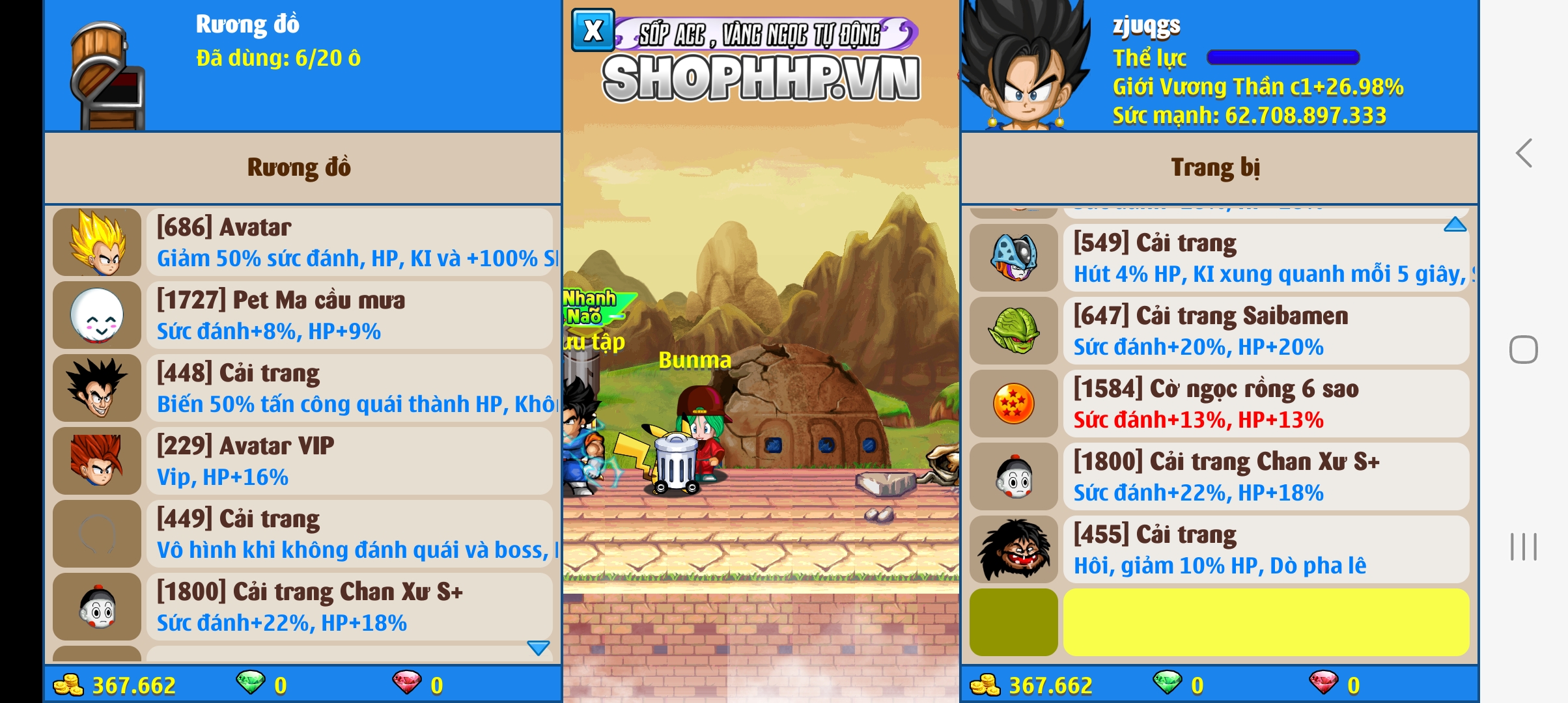 Nick Ngọc Rồng Online VIP giá rẻ, NickDaoquan.Vn, Shop Nick Ngọc Rồng