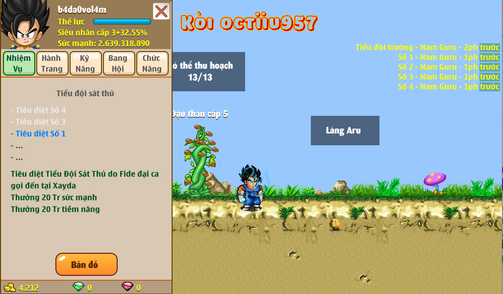 Nick Ngọc Rồng Online VIP giá rẻ, NickDaoquan.Vn, Shop Nick Ngọc Rồng