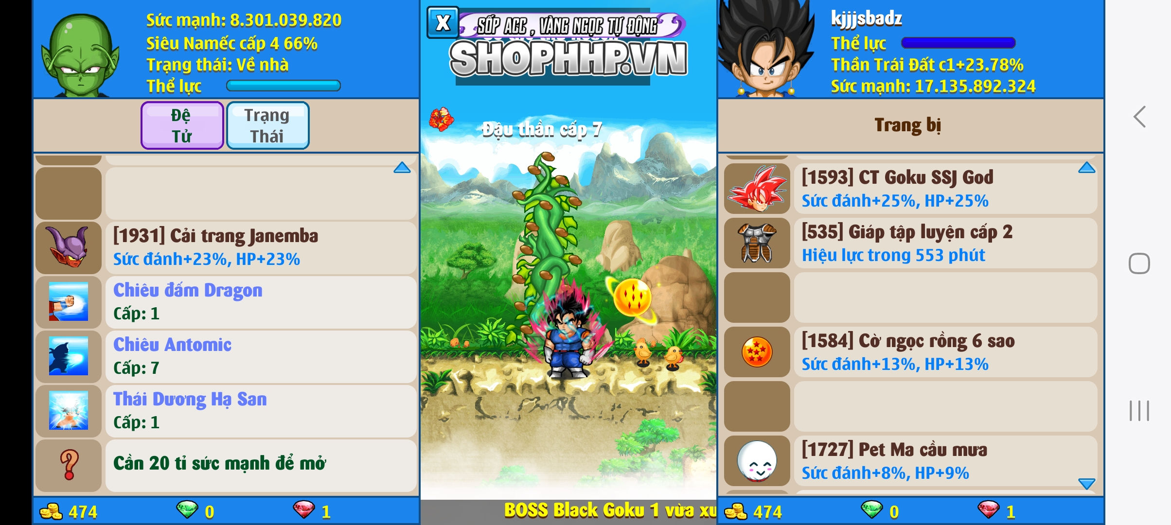 Nick Ngọc Rồng Online VIP giá rẻ, NickDaoQuan.Com, Shop Nick Ngọc Rồng