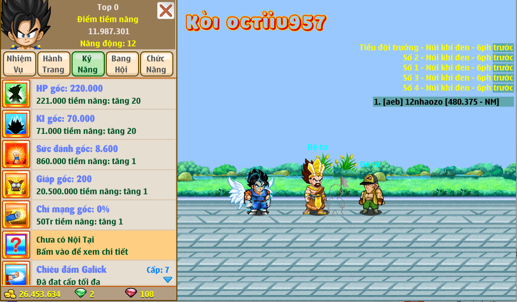 Nick Ngọc Rồng Online VIP giá rẻ, NickDaoquan.Vn, Shop Nick Ngọc Rồng