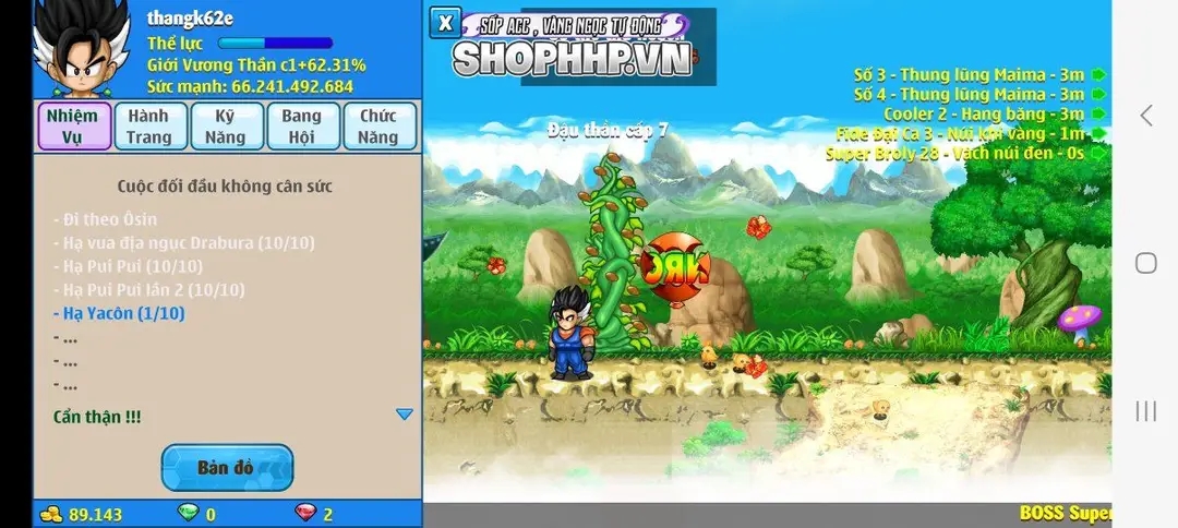 Nick Ngọc Rồng Online VIP giá rẻ, NickDaoquan.Vn, Shop Nick Ngọc Rồng