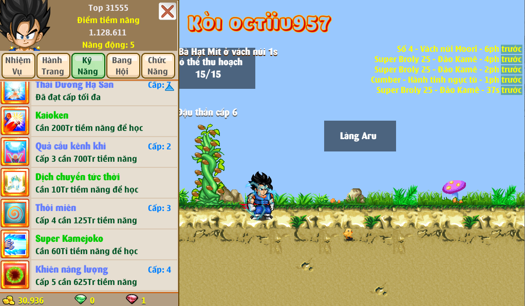Nick Ngọc Rồng Online VIP giá rẻ, NickDaoquan.Vn, Shop Nick Ngọc Rồng