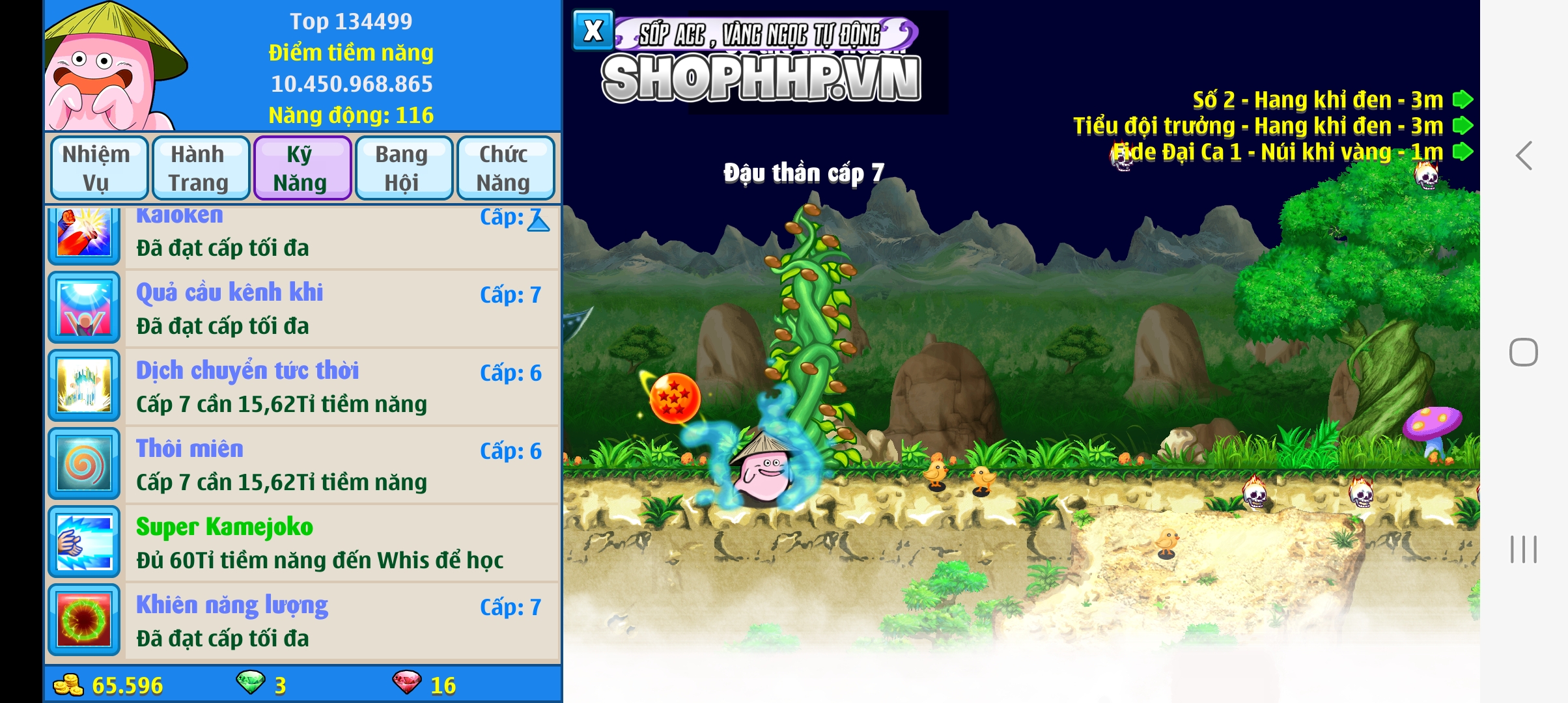 Nick Ngọc Rồng Online VIP giá rẻ, NickDaoquan.Vn, Shop Nick Ngọc Rồng