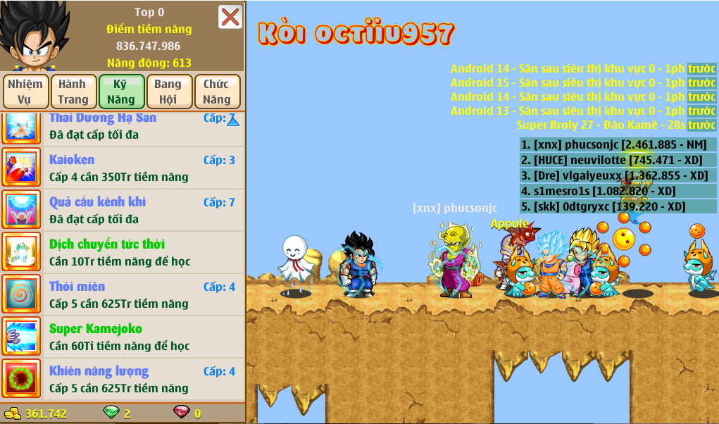 Nick Ngọc Rồng Online VIP giá rẻ, NickDaoQuan.Com, Shop Nick Ngọc Rồng