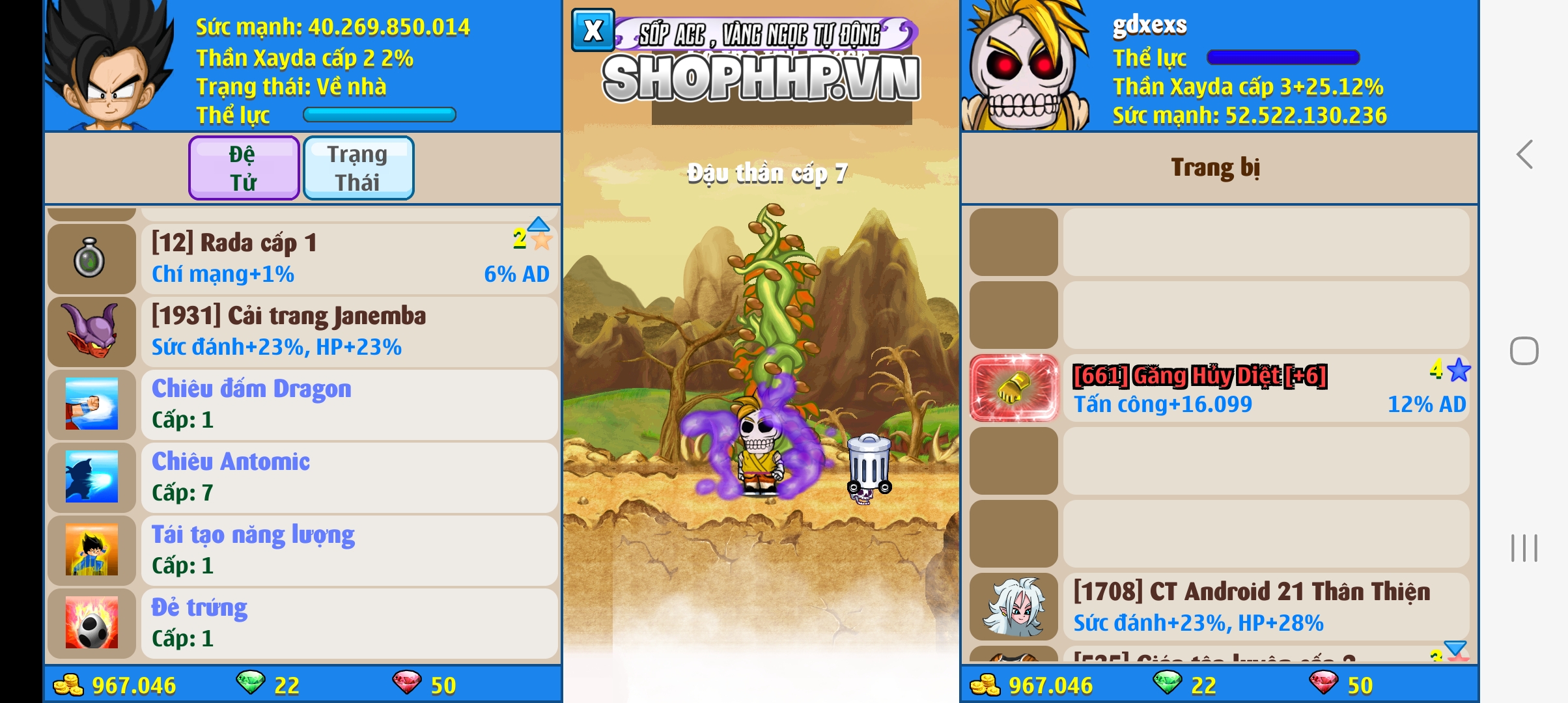 Nick Ngọc Rồng Online VIP giá rẻ, NickDaoquan.Vn, Shop Nick Ngọc Rồng