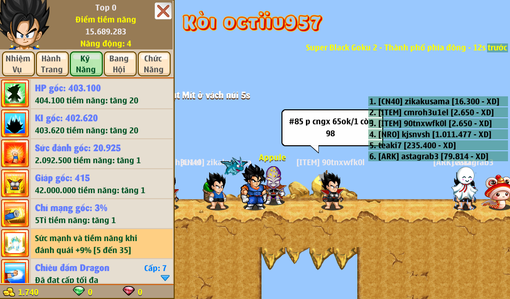 Nick Ngọc Rồng Online VIP giá rẻ, NickDaoquan.Vn, Shop Nick Ngọc Rồng