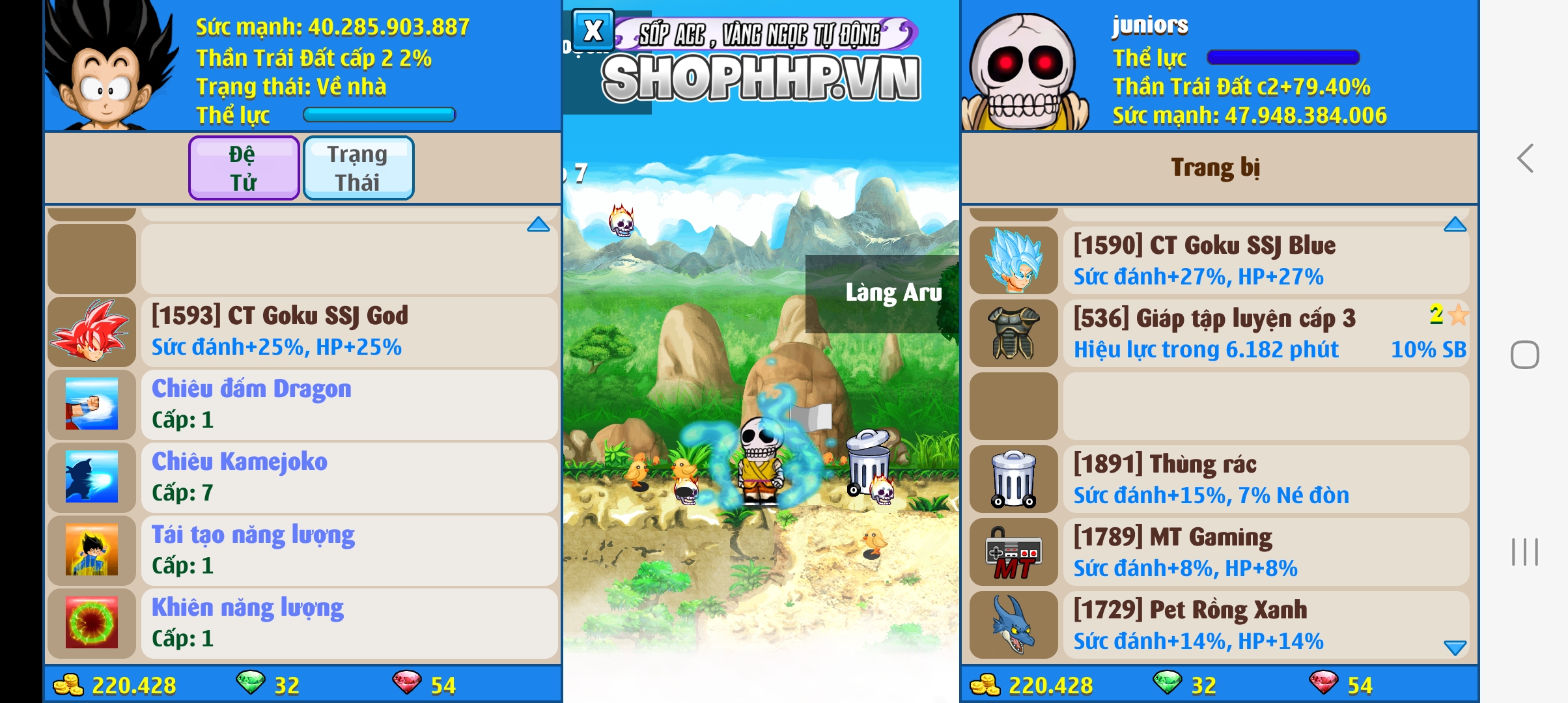 Nick Ngọc Rồng Online VIP giá rẻ, NickDaoquan.Vn, Shop Nick Ngọc Rồng