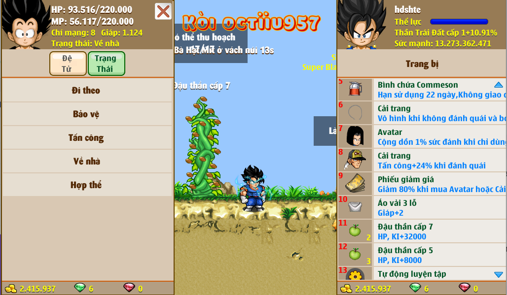 Nick Ngọc Rồng Online VIP giá rẻ, NickDaoquan.Vn, Shop Nick Ngọc Rồng