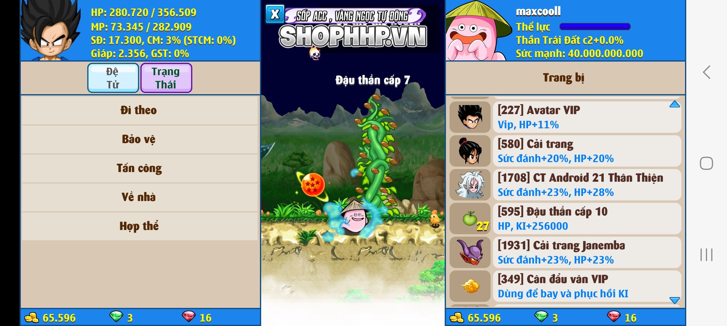 Nick Ngọc Rồng Online VIP giá rẻ, NickDaoquan.Vn, Shop Nick Ngọc Rồng