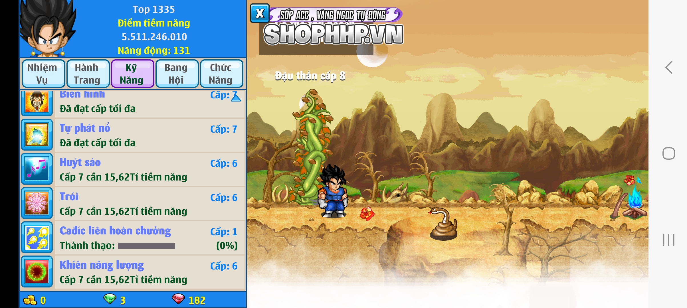 Nick Ngọc Rồng Online VIP giá rẻ, NickDaoquan.Vn, Shop Nick Ngọc Rồng