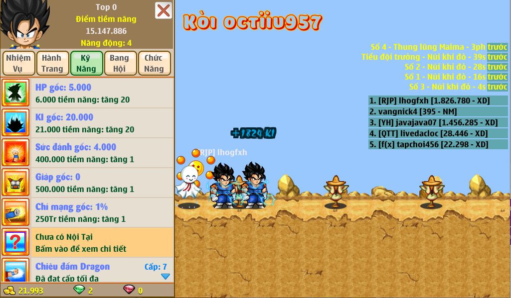 Nick Ngọc Rồng Online VIP giá rẻ, NickDaoquan.Vn, Shop Nick Ngọc Rồng