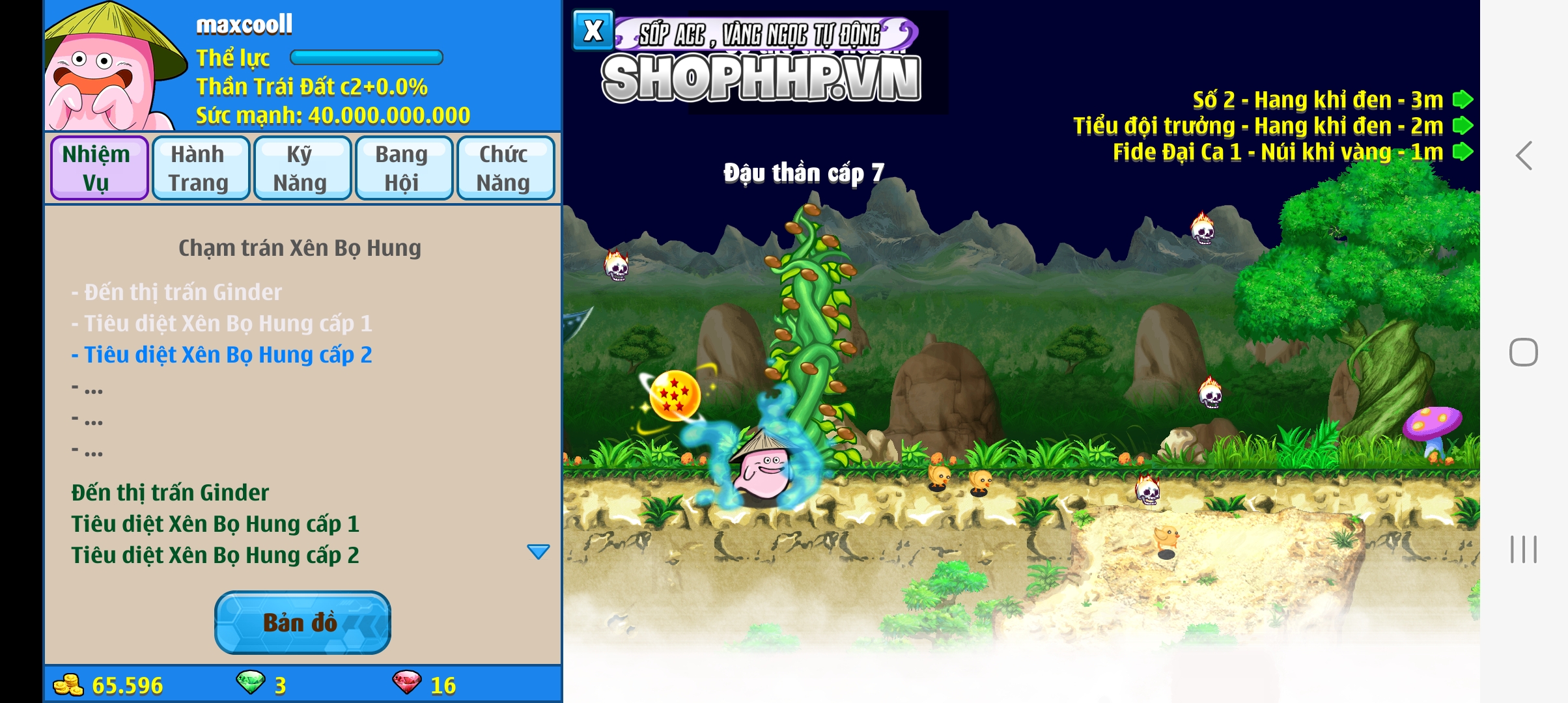 Nick Ngọc Rồng Online VIP giá rẻ, NickDaoquan.Vn, Shop Nick Ngọc Rồng