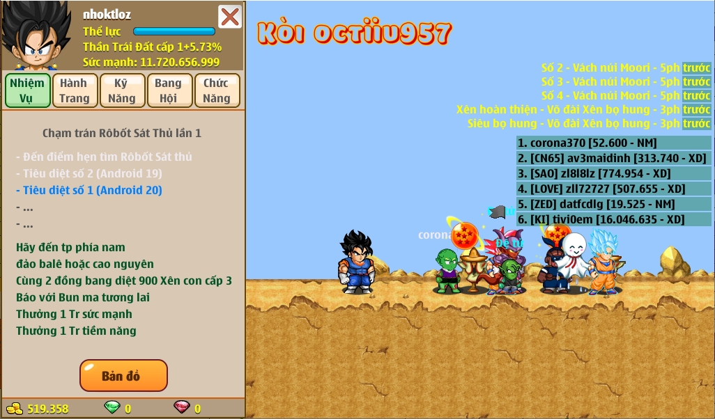 Nick Ngọc Rồng Online VIP giá rẻ, NickDaoQuan.Com, Shop Nick Ngọc Rồng