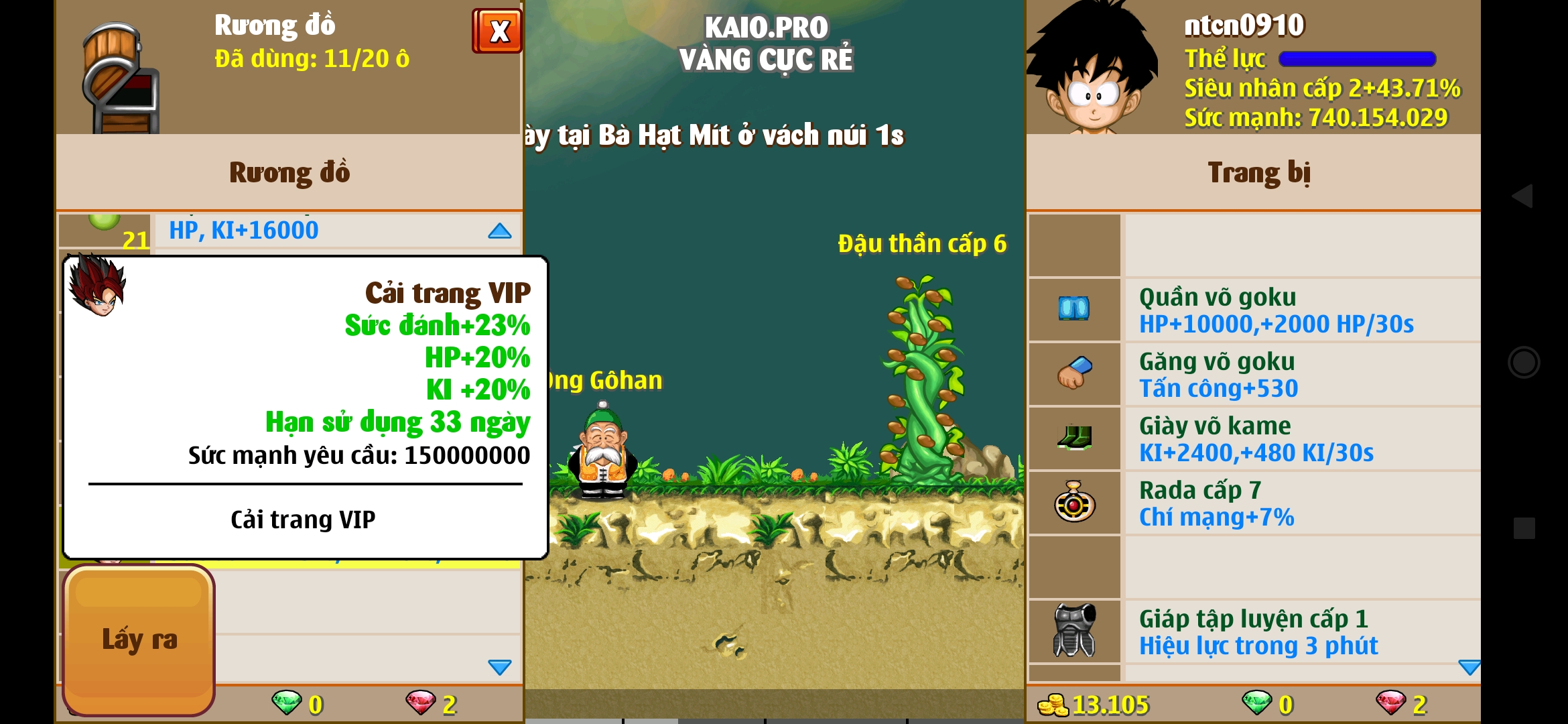 Nick Ngọc Rồng Online VIP giá rẻ, NickDaoquan.Vn, Shop Nick Ngọc Rồng