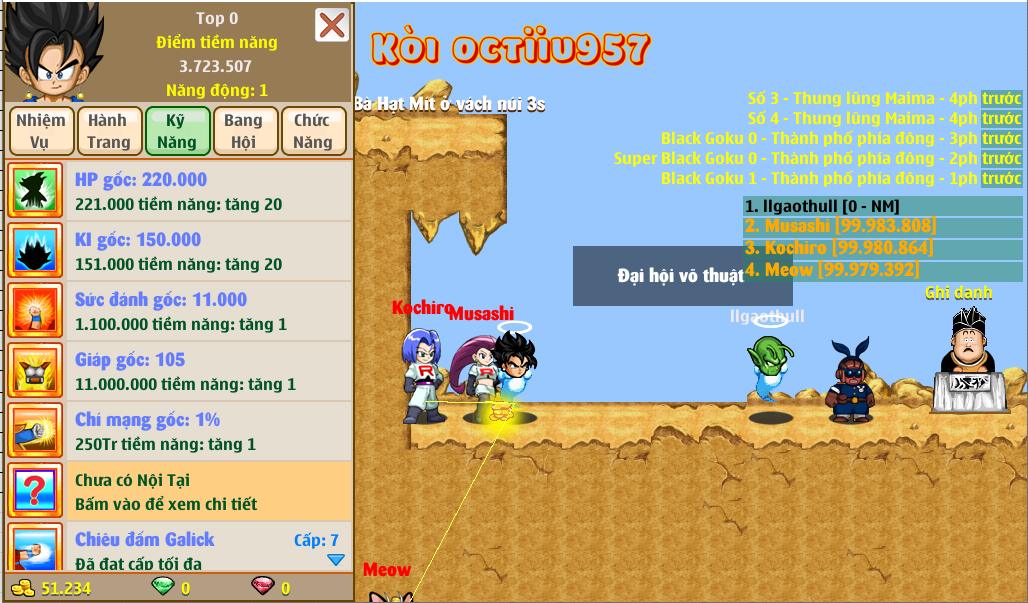 Nick Ngọc Rồng Online VIP giá rẻ, NickDaoquan.Vn, Shop Nick Ngọc Rồng