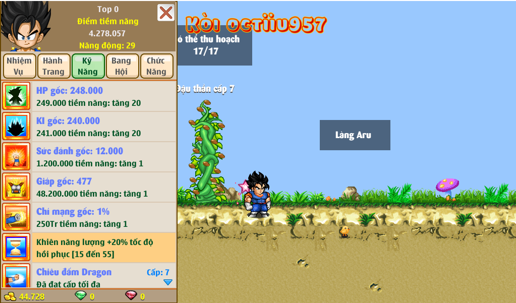 Nick Ngọc Rồng Online VIP giá rẻ, NickDaoquan.Vn, Shop Nick Ngọc Rồng
