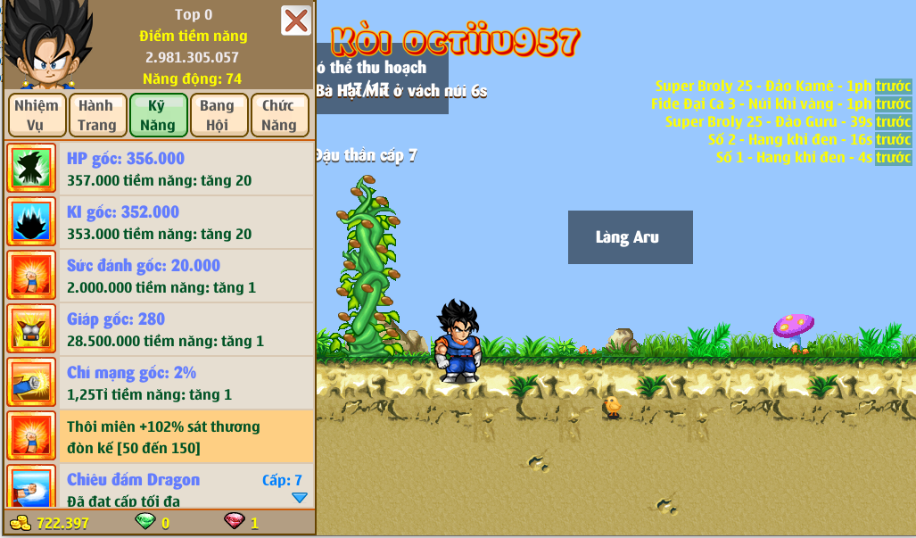 Nick Ngọc Rồng Online VIP giá rẻ, NickDaoquan.Vn, Shop Nick Ngọc Rồng