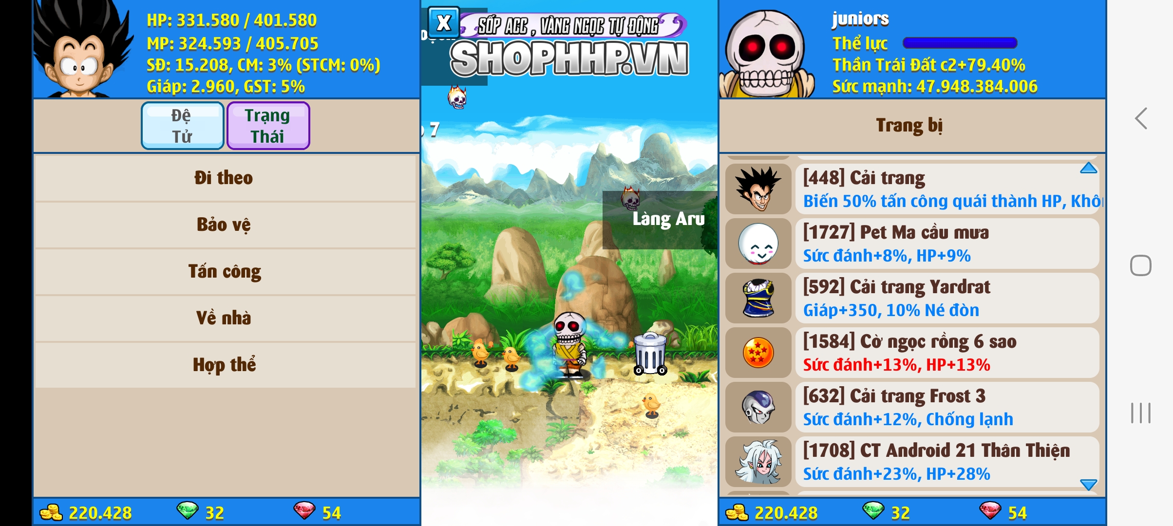 Nick Ngọc Rồng Online VIP giá rẻ, NickDaoquan.Vn, Shop Nick Ngọc Rồng