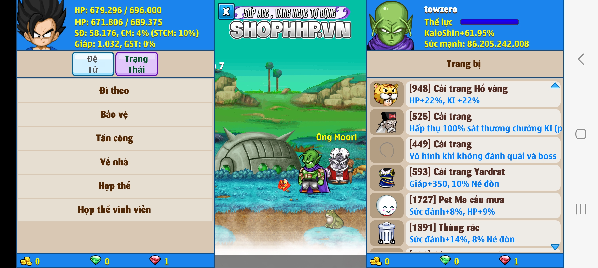 Nick Ngọc Rồng Online VIP giá rẻ, NickDaoQuan.Com, Shop Nick Ngọc Rồng